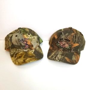 Toddler Unisex Camouflage Hat Baseball Cap One Size Elastic Strap Lot Of 2